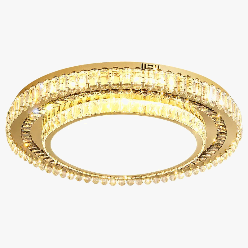 moderne luxe ronde led-kroonluchter van kristalglas