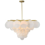Lustre Doré Branches Et Verre Vertigo Luminaire Doré