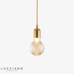 Lustre Doré Led Métal Cristal Luminaire Chambre