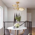Lustre Doré Skalla Design Arrondi Luminaire Chambre