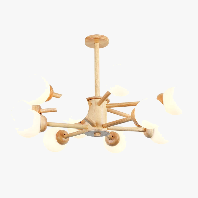 Elegant houten design hangende kroonluchter