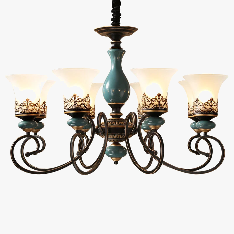 Antieke Franse stijl keramische LED hanglamp, Europees design