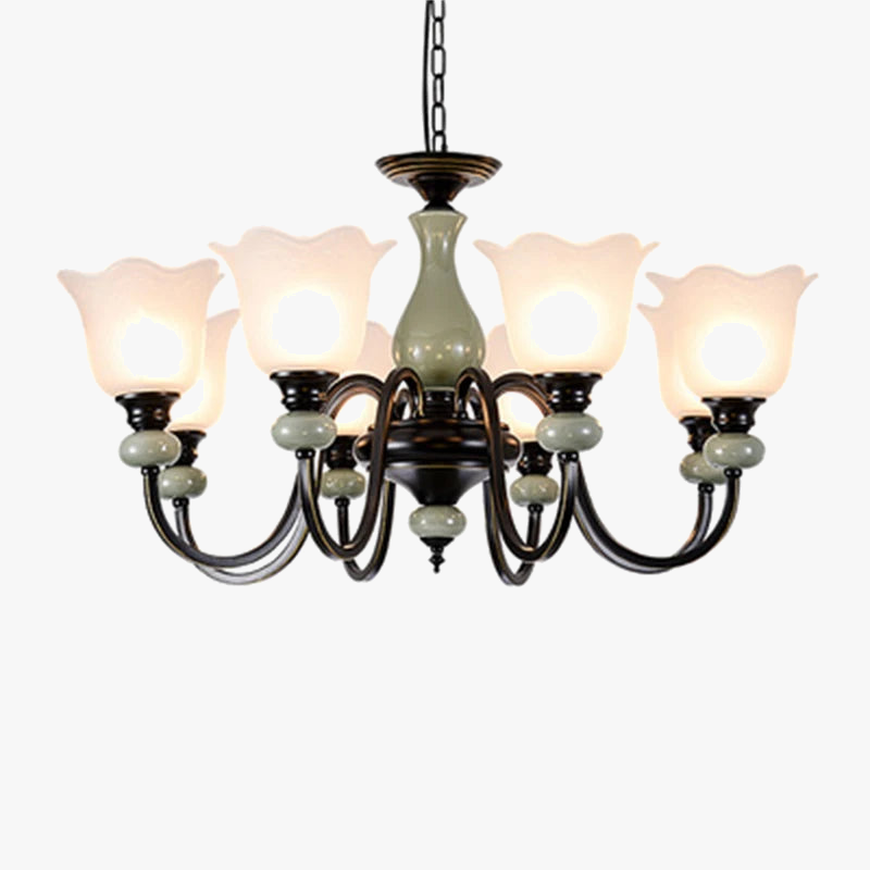 vintage keramische kroonluchter Amerikaanse stijl klassieke binnenverlichting