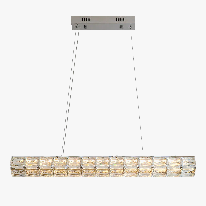 moderne kristallen kroonluchter met eenvoudige en elegante ophanging