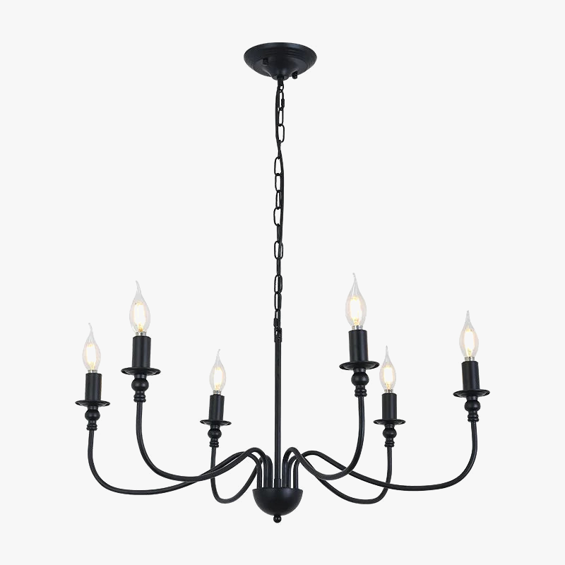 Modern Design Zwarte IJzeren Kroonluchter