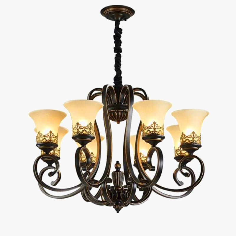 vintage metalen kroonluchter in retro Europese stijl voor binnenverlichting