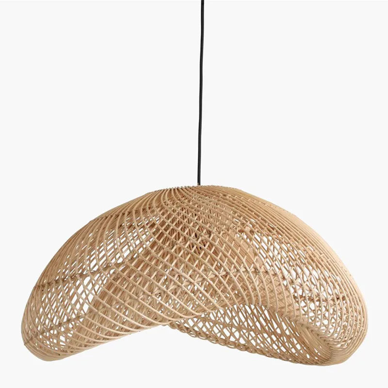 Handgemaakte rotan kroonluchter in Wabi Sabi stijl