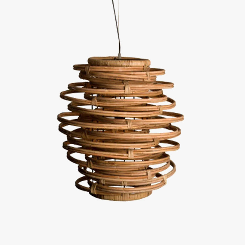 rotan kroonluchter in vintage Japanse stijl bamboe binnenverlichting