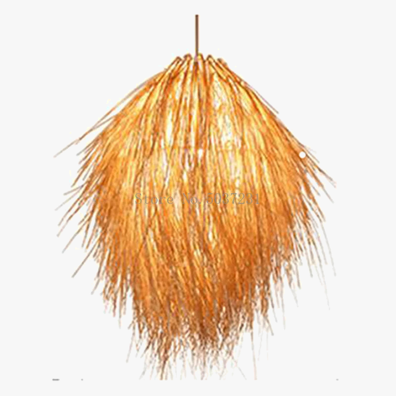 rotan bamboe geweven kroonluchter strohoed pastorale lamp decoratie kamer