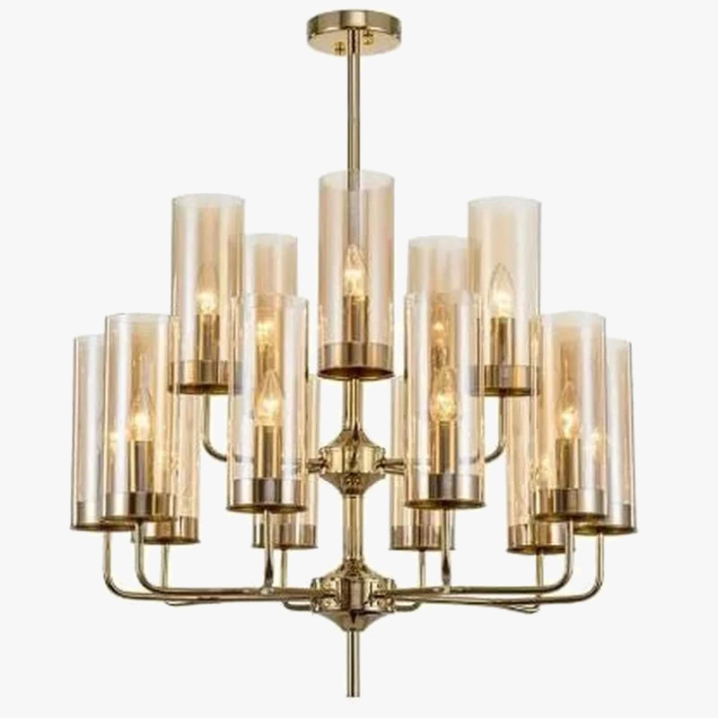 moderne glazen kroonluchter met 6 tot 15 armen, noordse design binnenverlichting