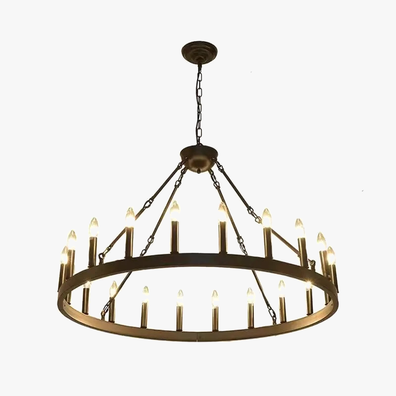 moderne industriële ronde ijzeren kroonluchter met led voor decoratie