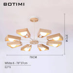 Lustre Led Ajustable En Bois Luminaire Chambre
