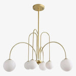 Lustre Led Branches Dorées Design 6 Lampes - Doré Luminaire Chambre