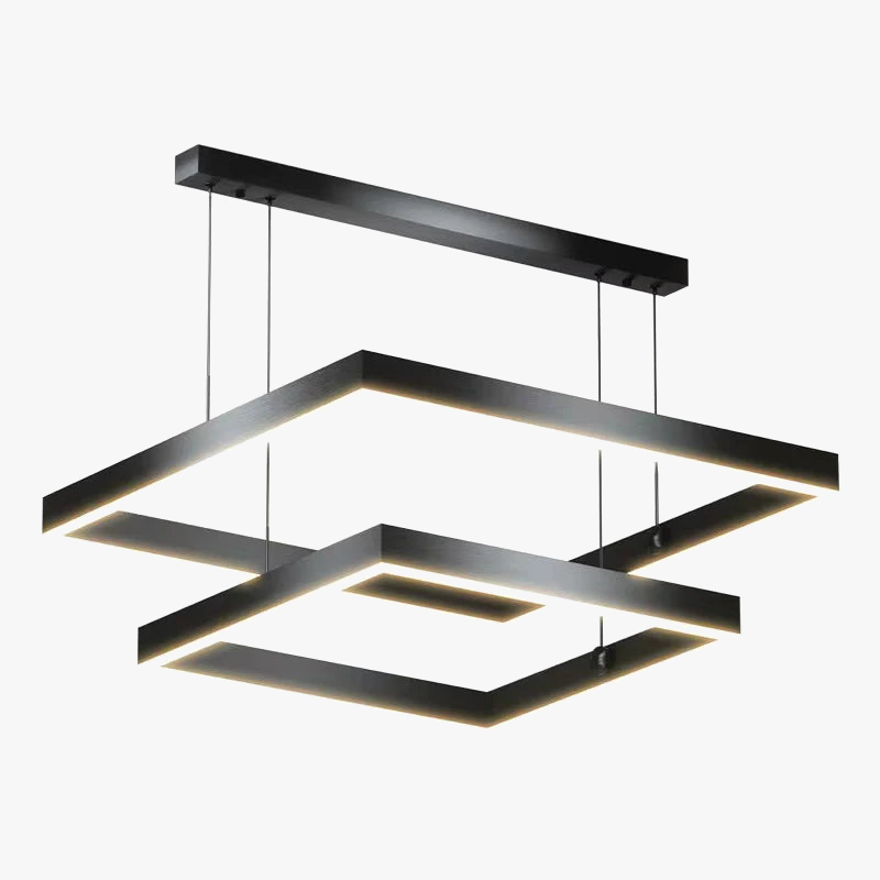 Vierkante moderne LED-kroonluchter