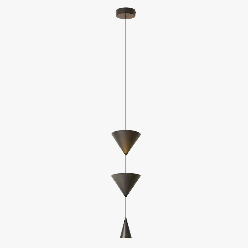 Creatieve LED kroonluchter van wit en zwart metaal