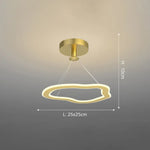Lustre Led Design Formes Originales Doré - C / Chaude Luminaire Chambre