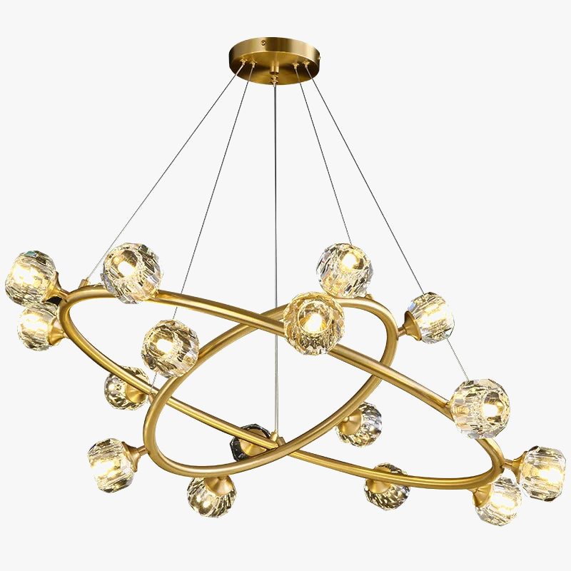 minimalistische noordse kristallen led-kroonluchter voor hotel en club