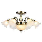 Lustre Led Fleurs Abat-Jour Luminaire Chambre
