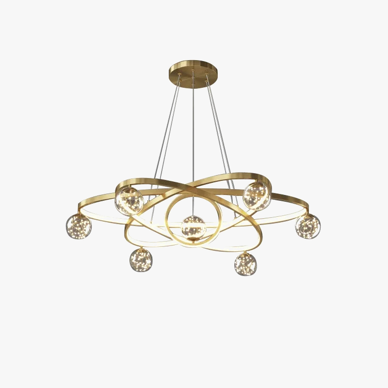 minimalistische led-kroonluchter van ijzerdraad voor binnenhuisdecoratie