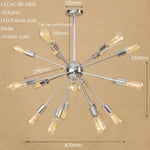 Lustre Led Moderne Makari Araignée Ajustable 18 Lampes - Chromé A Luminaire Doré