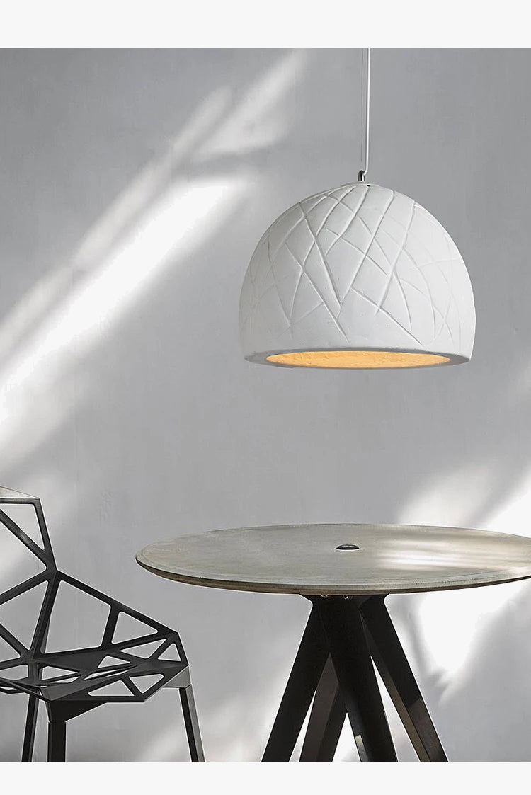creatieve semi-cirkelvormige led-lamp in nordische wabi-sabi stijl