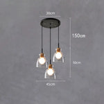 Lustre Moderne Abat-Jour Verre Dante C Luminaire Chambre