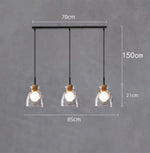 Lustre Moderne Abat-Jour Verre Dante H Luminaire Chambre
