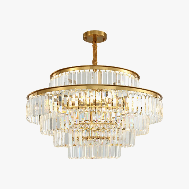 moderne gouden kristallen kroonluchter voor decoratieve binnenverlichting