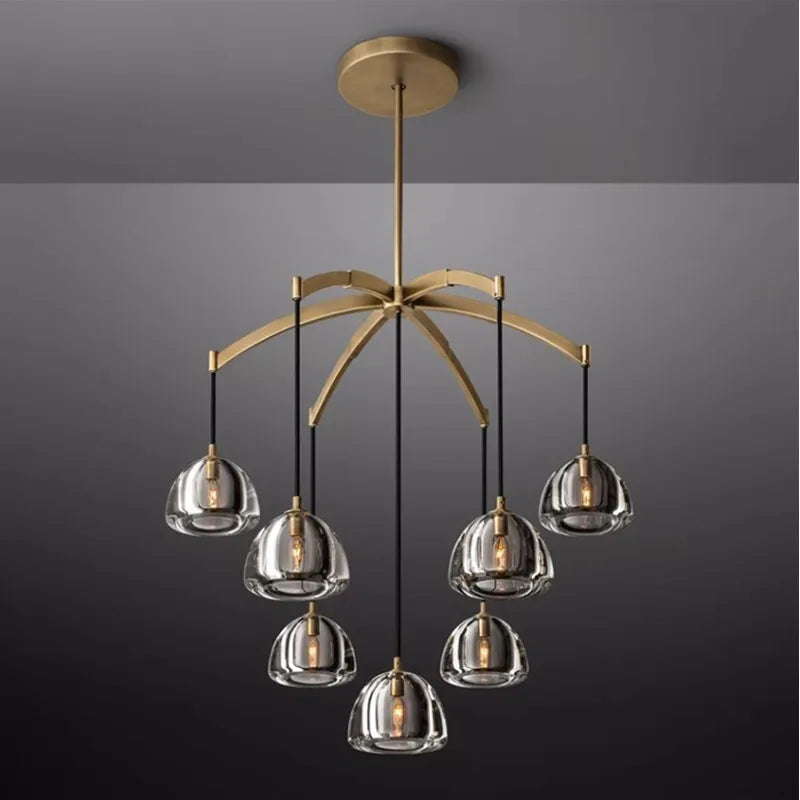moderne geometrische kristallen kroonluchter voor luxe interieur