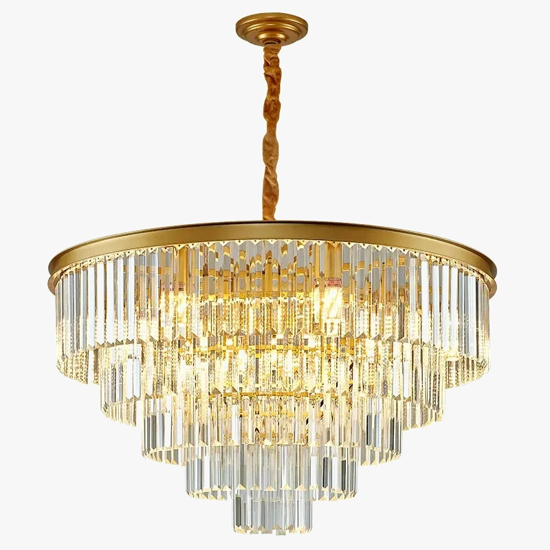 Moderne elegante kristallen kroonluchter met licht