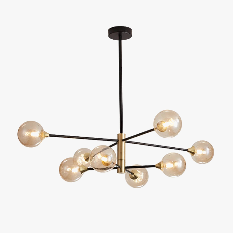 moderne boonvormige kroonluchter met hangende led-verlichting