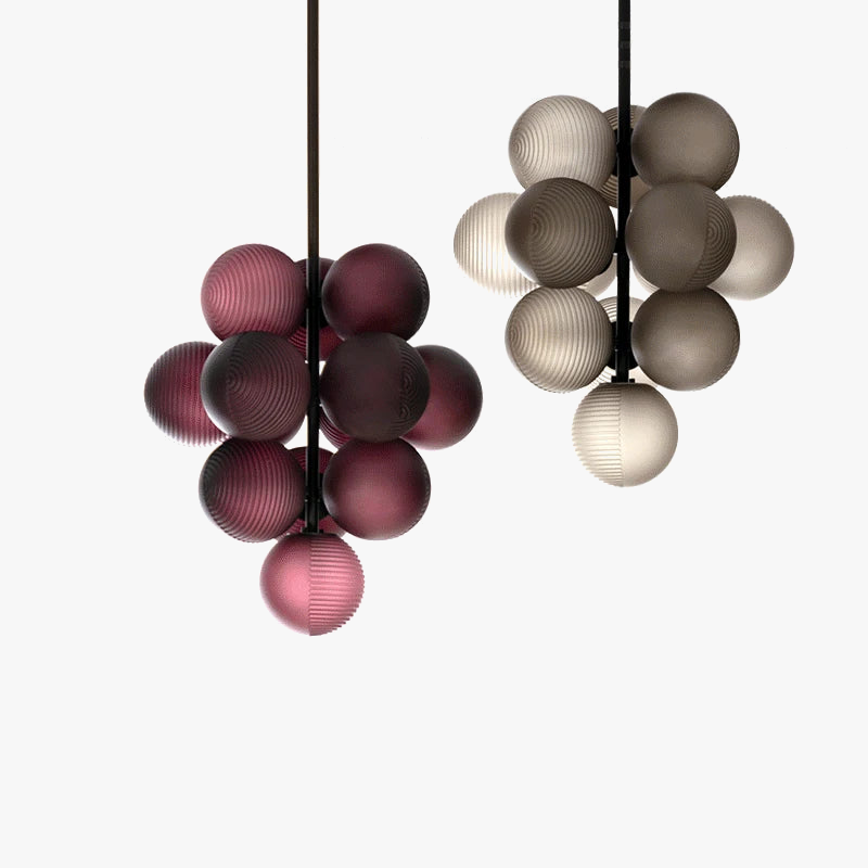 moonriver lighting hanglamp met creatieve moderne glazen druivenbol