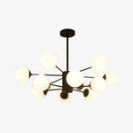 Lustre Noir Branches Verre Vintage 12 Lampes / Froide Luminaire Chambre