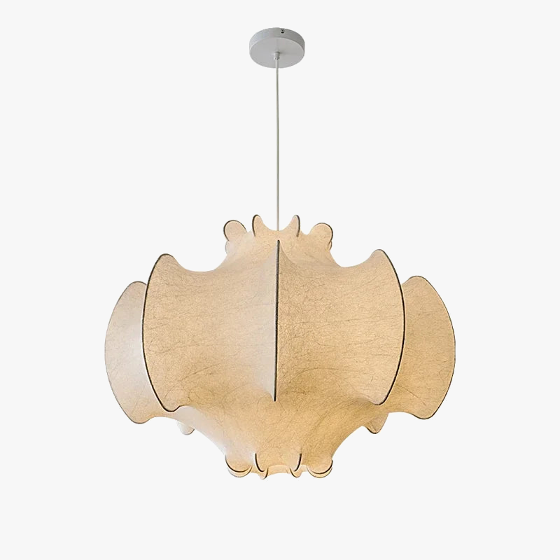 creatieve noordse hanglamp van zijde wabi-sabi led decoratief