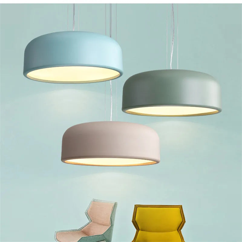Eenvoudige moderne Scandinavische hanglamp uit Denemarken, dubbel gebruik macaron