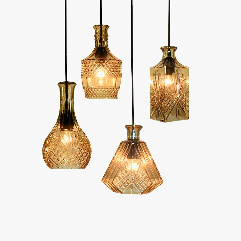 Elegante Scandinavische glazen hanglamp