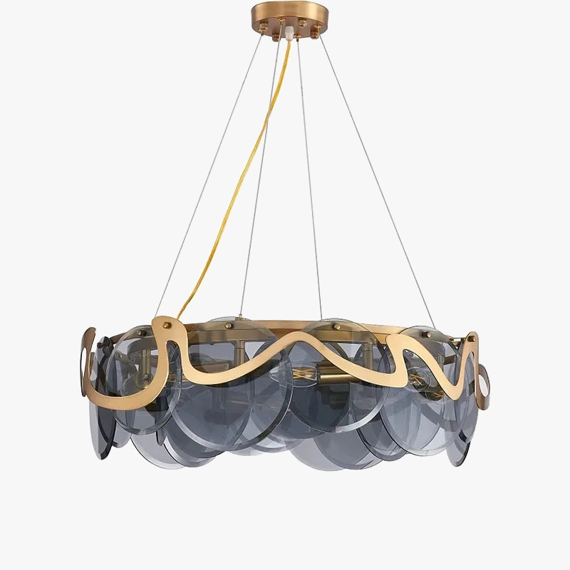 postmoderne eenvoudige glazen kroonluchter voor luxe woonkamer