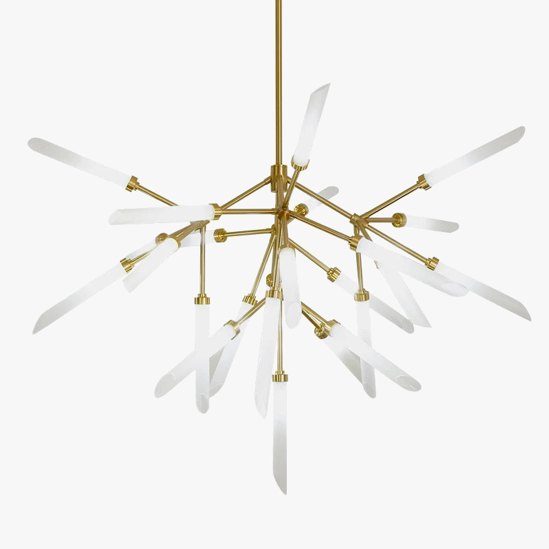 eenvoudige postmoderne takvormige hanglamp met led verlichting
