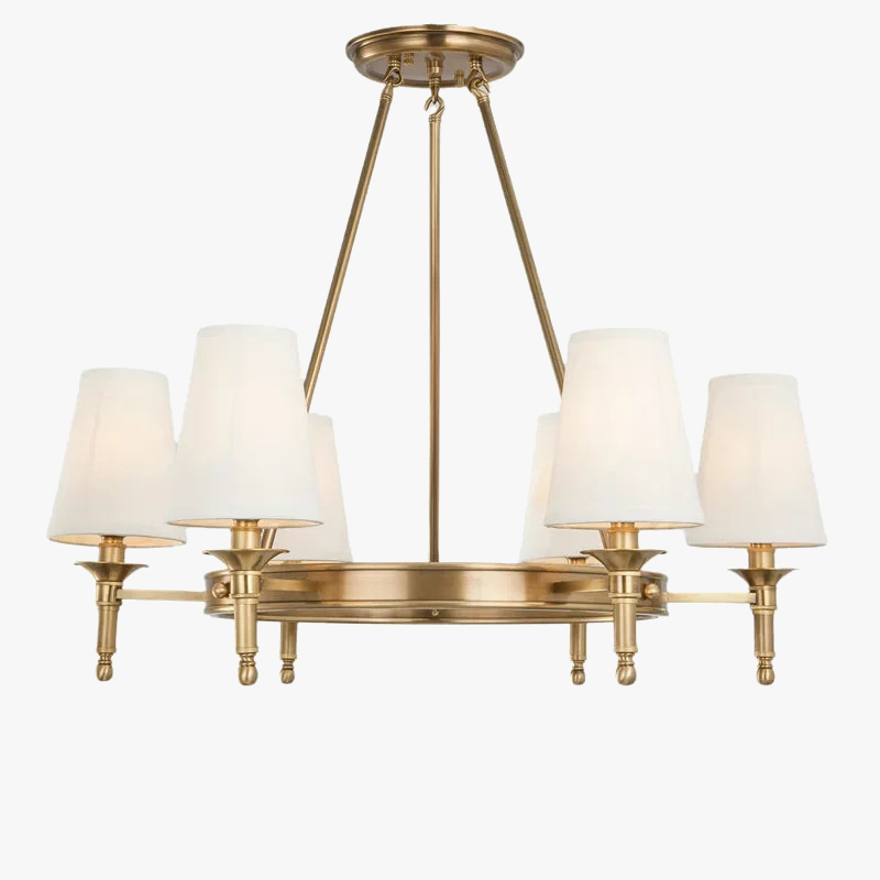 Elegante koperen ronde hanglamp