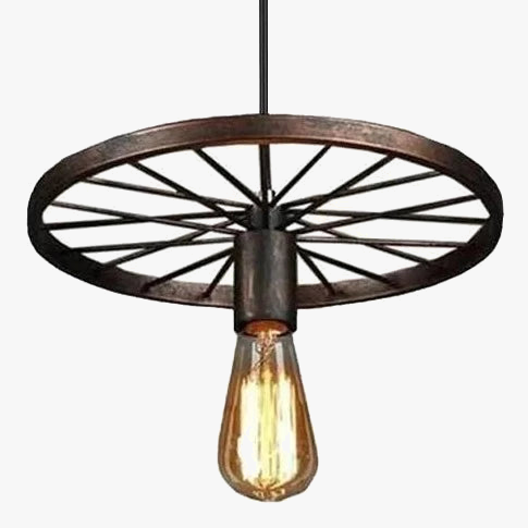 Elegante vintage roestige metalen hanglamp