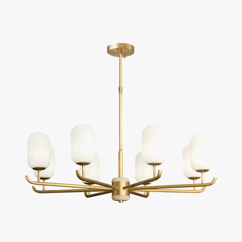 luxe Chinese hanglamp van koper en jade