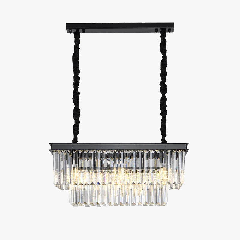hangende luxe kristallen kroonluchter met ronde lampen in goudkleurig ijzer