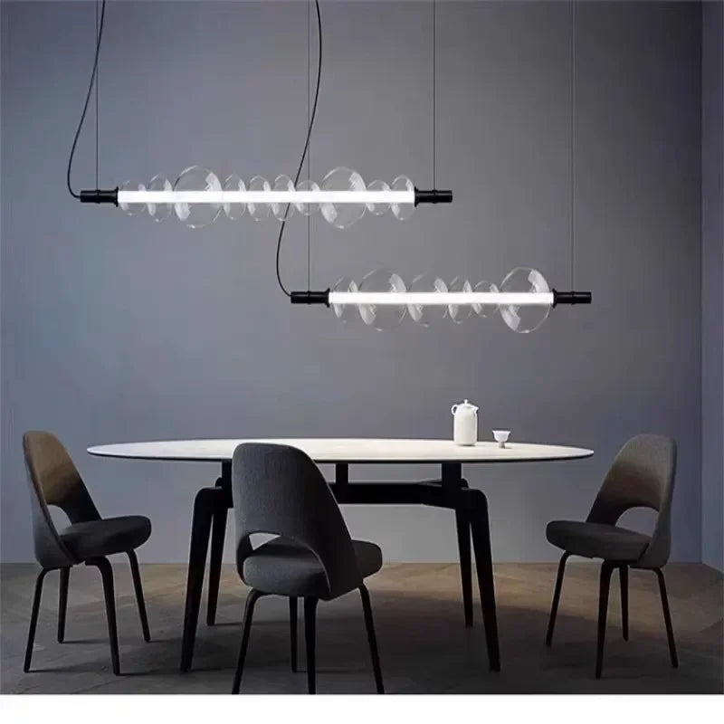 hangende glazen kroonluchter met led-lichten voor moderne decoratie