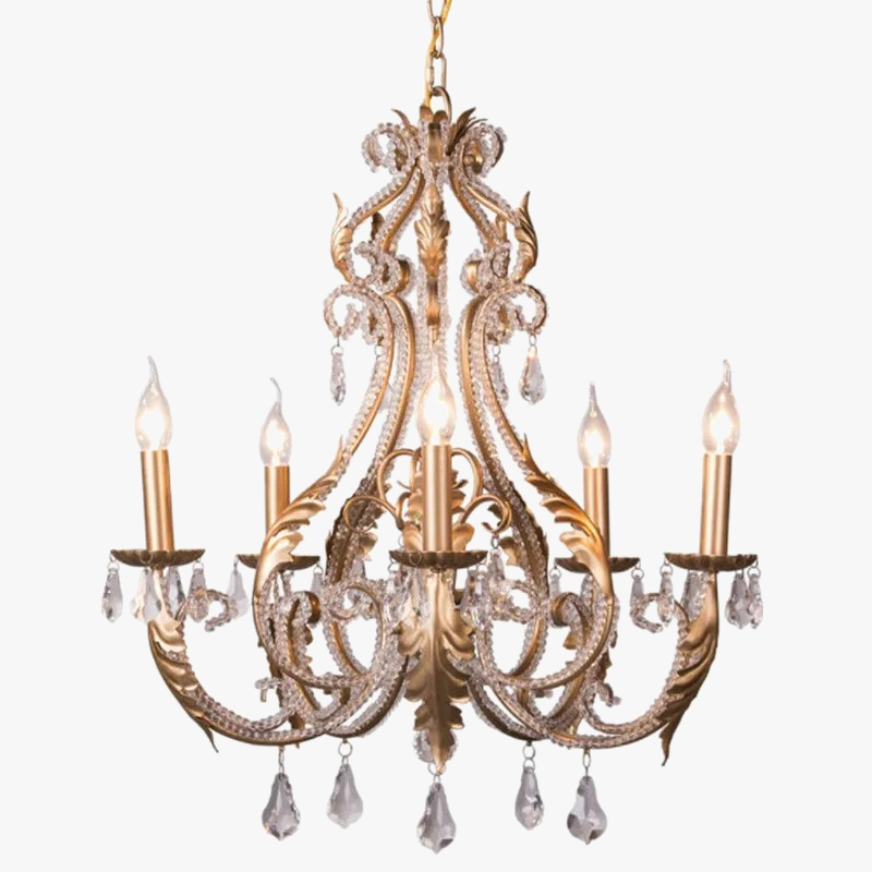 vintage kristallen kroonluchter voor elegante retro binnenhuisdecoratie