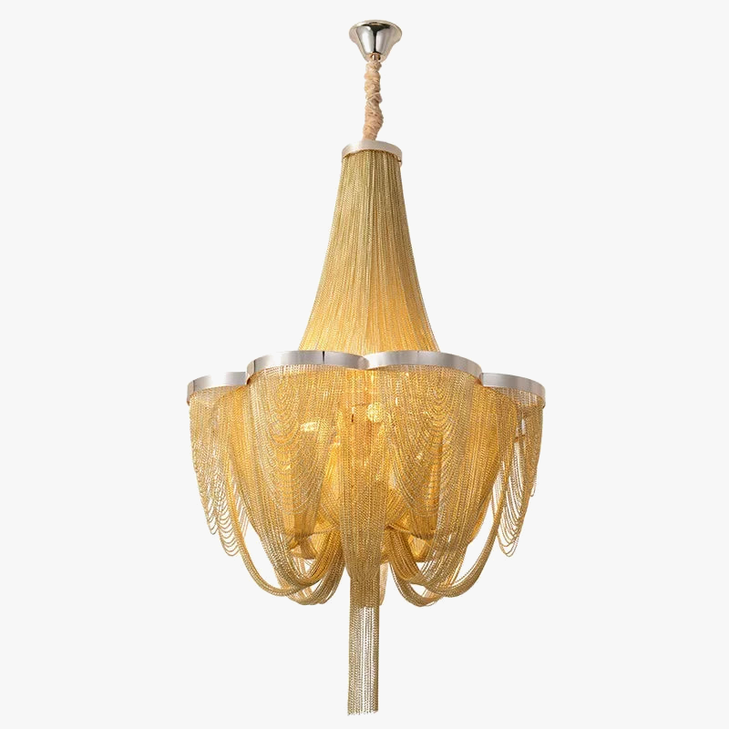 Zilveren kroonluchters, chique modern licht