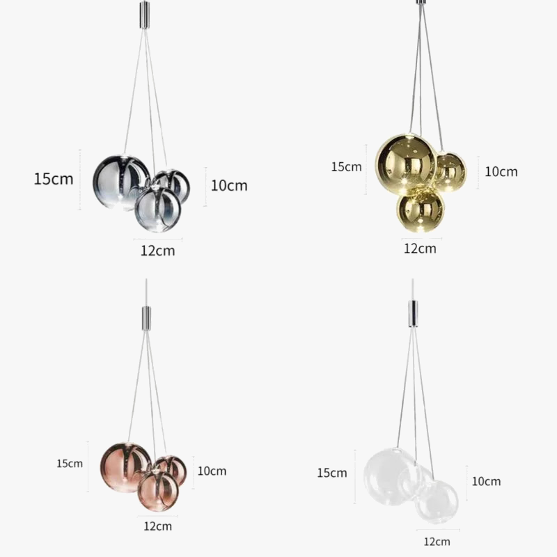 Elegante LED-hanglamp met glazen bol