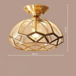 Plafonnier Doré Rustique En Verre Led Ceiling Light Luminaire Chambre