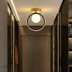 Plafonnier LED Boule de Verre Blanc