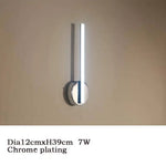 Plafonnier Led Chromé Moderne 12X39Cm / Froide Luminaire Chambre