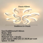 Plafonnier Led Fleur Moderne Jalen 12 Lumières - Blanc Luminaire Chambre